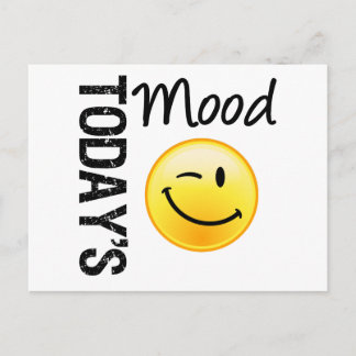 Today's Mood Emoticon Winking Postcard