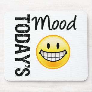 Today's Mood Very Happy Emoticon Mouse Mat