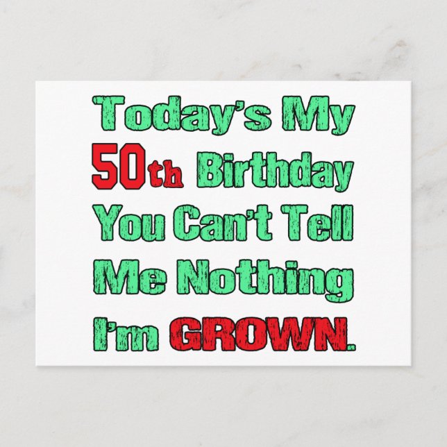 Today's my 50th birthday postcard (Front)