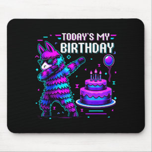 Todays My Birthday Llama Pinata Birthday Party Boy Mouse Mat