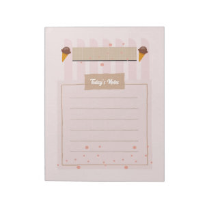 Today's Notes Pink Ice Cream Planning Page