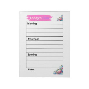Today's Plan Pink Hydrangea Pages  Notepad