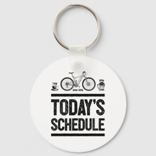 Today's Schedule Mountain Biking Cycling Vintage G Key Ring