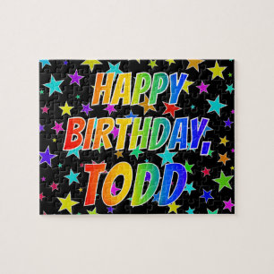 "TODD" First Name, Fun "HAPPY BIRTHDAY" Jigsaw Puzzle