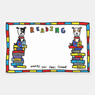 Todd Parr - Book Giving Day bookplate Rectangular Sticker