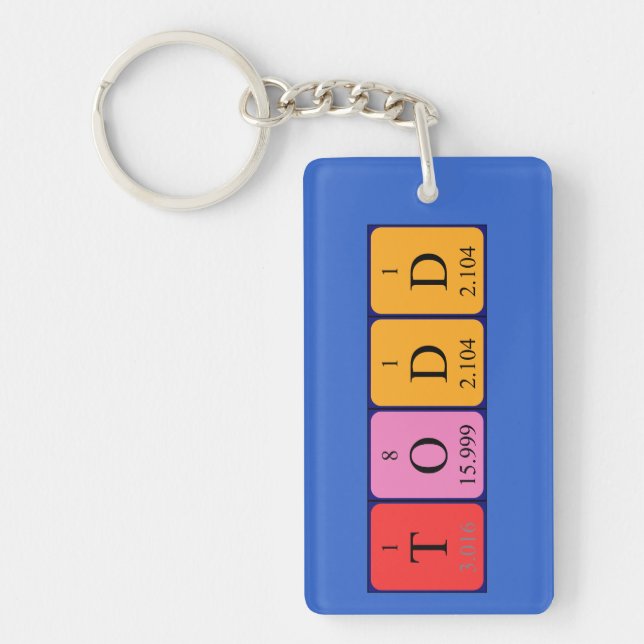 Todd periodic table name keyring (Front)