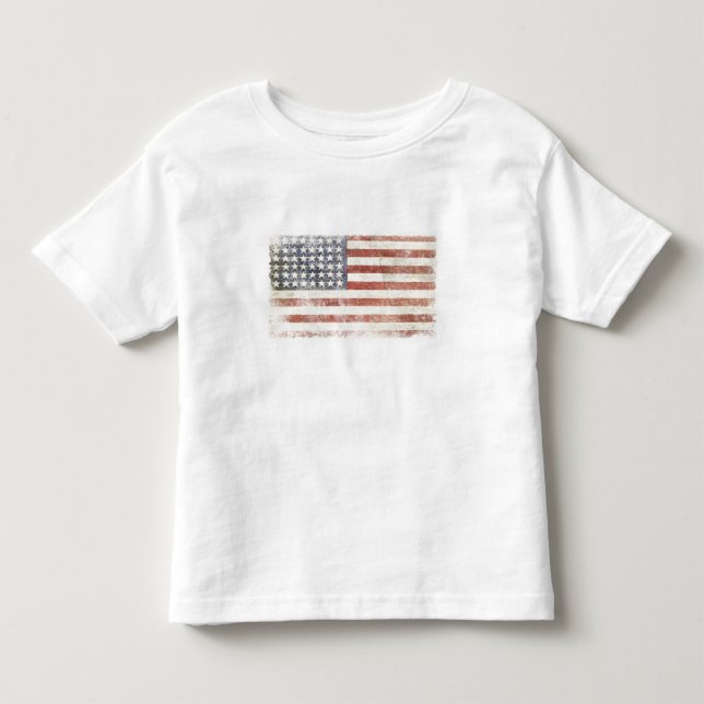 Toddle Tee with Cool USA Flag (Front)