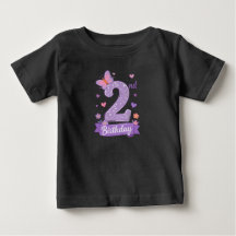 Toddler 2nd Birthday Butterfly Shirt