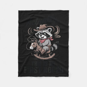 Toddler Actually This Is My First Rodeo Raccoon Co Fleece Blanket