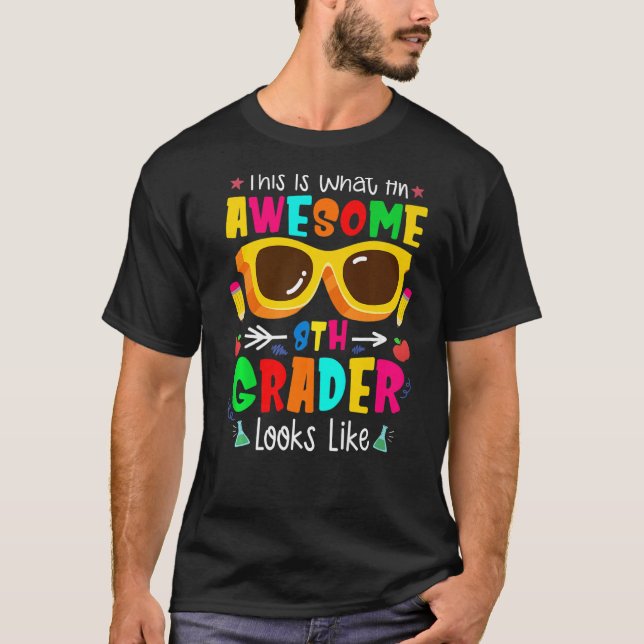 Toddler Back To School 8th Grade Awesome Eighth Gr T-Shirt (Front)