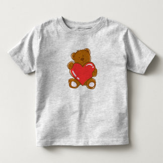 Toddler basic tshirt with teddy bear design 