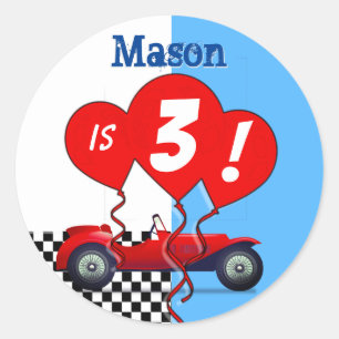 Toddler Boy Birthday  Classic Round Sticker