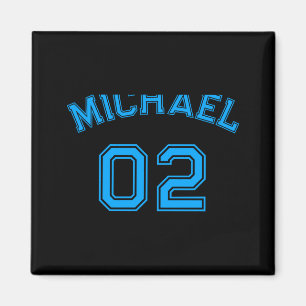 Toddler Boy Blue Name Jersey Number Srts Cotton To Magnet