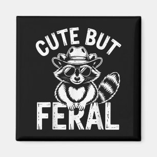 Toddler Boy Cute But Feral Racoon Cowboy Trash-pa Magnet