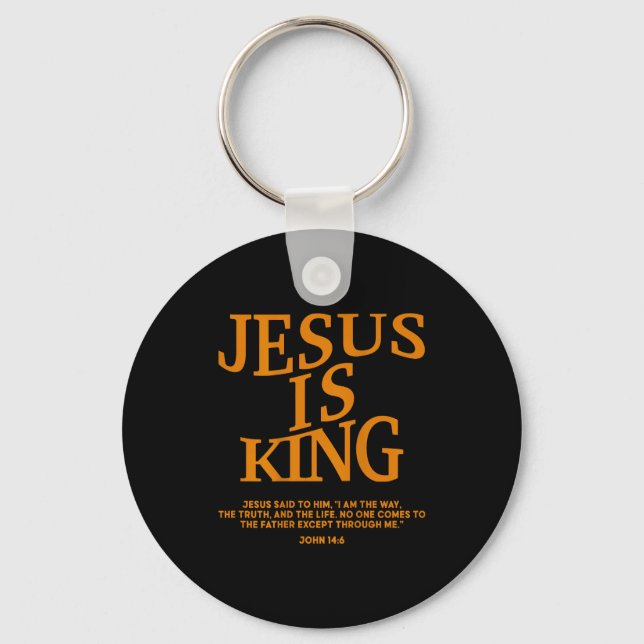 Toddler Boy Jesus Is King Camo Christian God Son S Key Ring (Front)