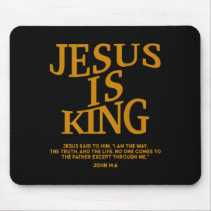 Toddler Boy Jesus Is King White Christian God Son Mouse Mat
