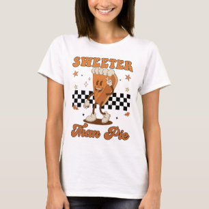 Toddler Boy Thanksgiving Sweeter Than Pie Funny Ki T-Shirt
