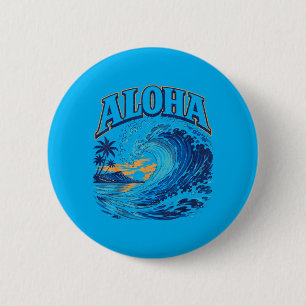 Toddler Boys Hawaiian 6 Cm Round Badge