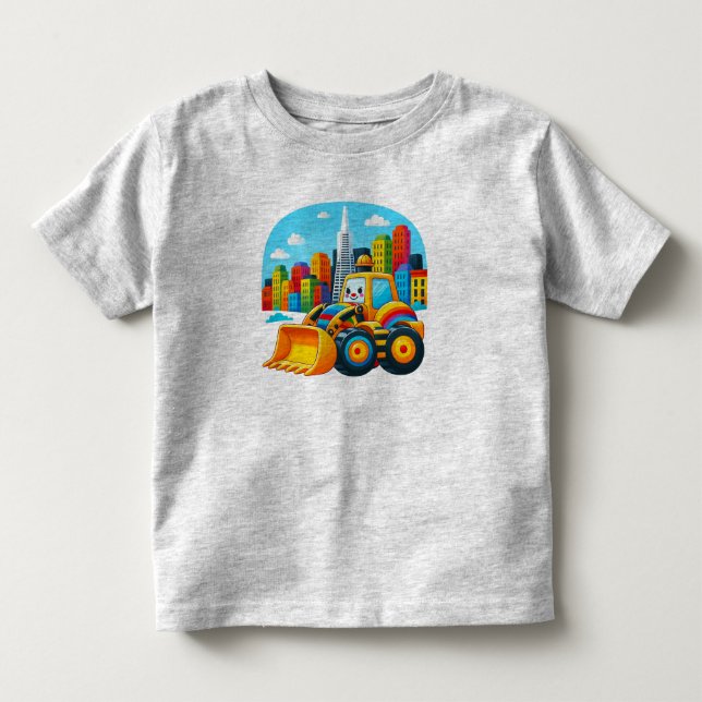 Toddler bulldozer SF T-Shirt (Front)