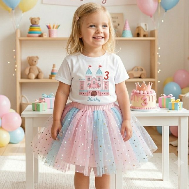 Toddler Castle Custom Name Age T-Shirt (Creator Uploaded)