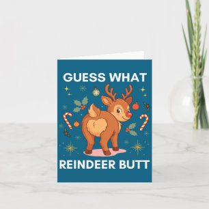 Toddler Christmas Ugly Sweater Guess What Reindeer Card