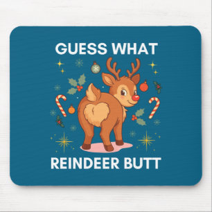 Toddler Christmas Ugly Sweater Guess What Reindeer Mouse Mat
