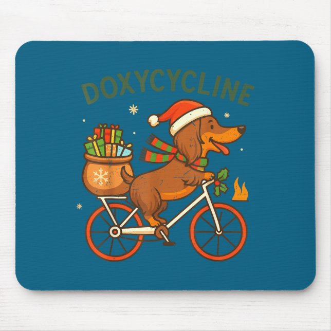 Toddler Doxycycline Long Hair Dachshund Christmas  Mouse Mat (Front)