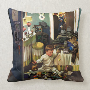 Toddler Empties Purses Cushion