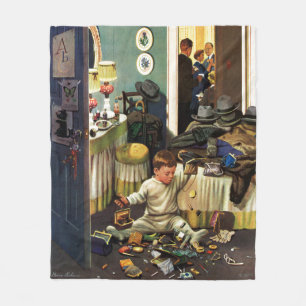 Toddler Empties Purses Fleece Blanket