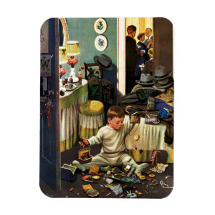 Toddler Empties Purses Magnet