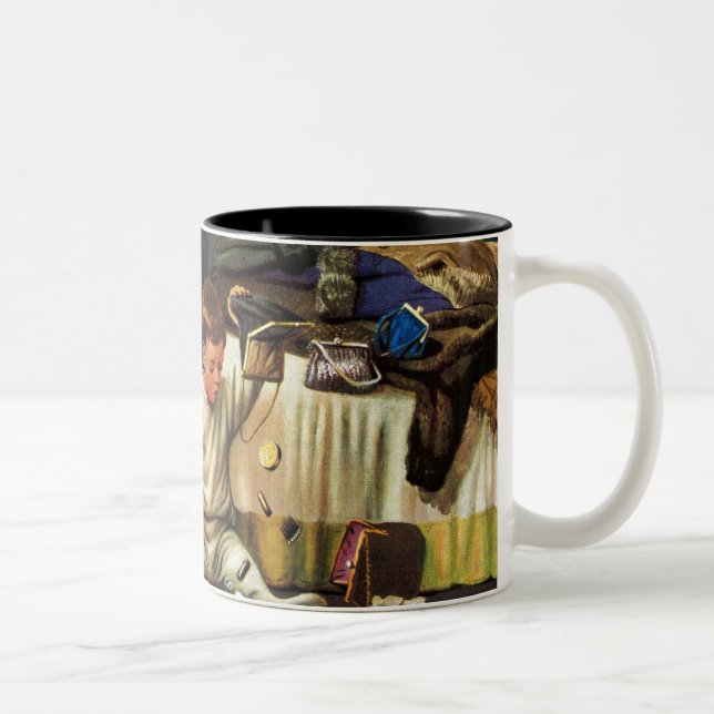Toddler Empties Purses Two-Tone Coffee Mug (Right)