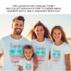Toddler Family Vacation Beach Summer Custom T-Shirt