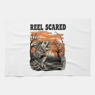 Toddler Fishing Halloween Tea Towel