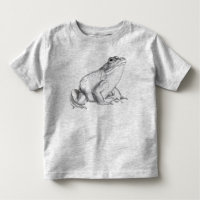 Toddler Frog T-shirt Bullfrog Art Baby Frog Shirt