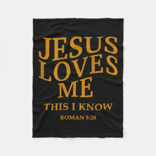 Toddler Girl Jesus Loves Me This I Know Christian Fleece Blanket