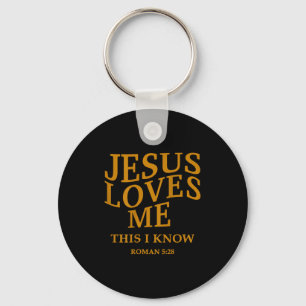 Toddler Girl Jesus Loves Me This I Know Christian Key Ring