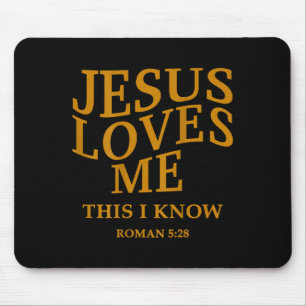 Toddler Girl Jesus Loves Me This I Know Christian Mouse Mat