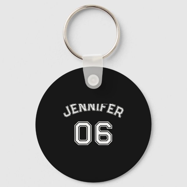 Toddler Girl Name Jersey Number Srts Nk Cotton Tod Key Ring (Front)