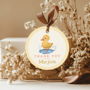 Toddler Girls Cute Pastel Duckling Birthday Favour Tags