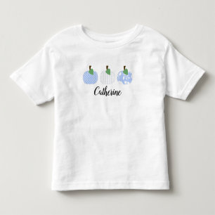 Toddler Girls Light Blue Pumpkin Trio T-Shirt