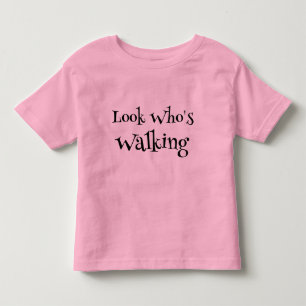 Toddler Girl's Walking in Pink T-Shirt