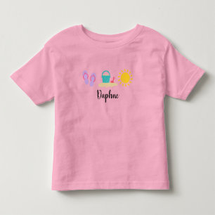 Toddler Girls Watercolor Beach Trio T-Shirt