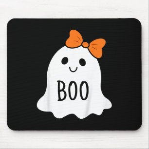 Toddler Halloween Boo Ghost With A Bow Girls Hallo Mouse Mat