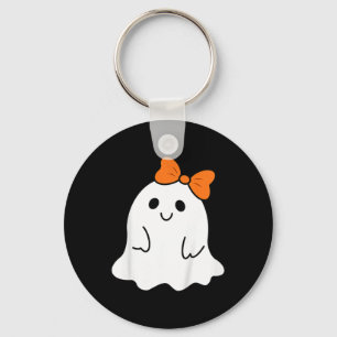 Toddler Halloween Ghost With A Bow Girls Halloween Key Ring