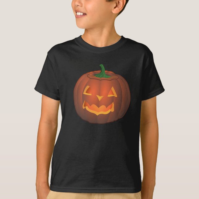Toddler Halloween T-Shirt Kid's Pumpkin Tee Shirts (Front)