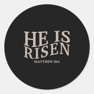Toddler He Is Risen Christian Easter God Sister Da Classic Round Sticker