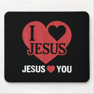 Toddler I Love Jesus Loves You Me Christian God So Mouse Mat