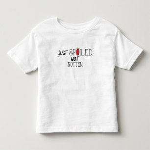 Toddler Jersey T-Shirt  "Spoiled not Rotten"/Red