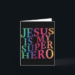Toddler Jesus Is My Superhero Christian God Son Br Card<br><div class="desc">Toddler Jesus Is My Superhero Christian God Son Brother Kids _4</div>