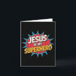 Toddler Jesus Is My Superhero Christian God Son Br Card<br><div class="desc">Toddler Jesus Is My Superhero Christian God Son Brother Kids _1</div>